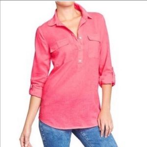 Old Navy Pink Casual Button Down Shirt